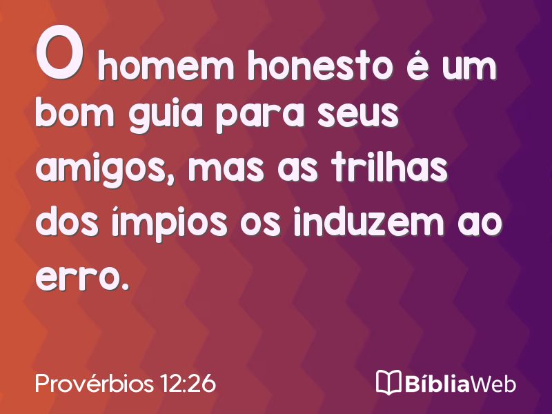 Provérbios 12:26 em imagem para compartilhar