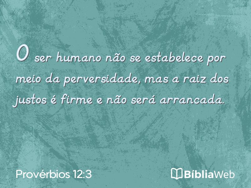 Provérbios 12:3 em imagem para compartilhar
