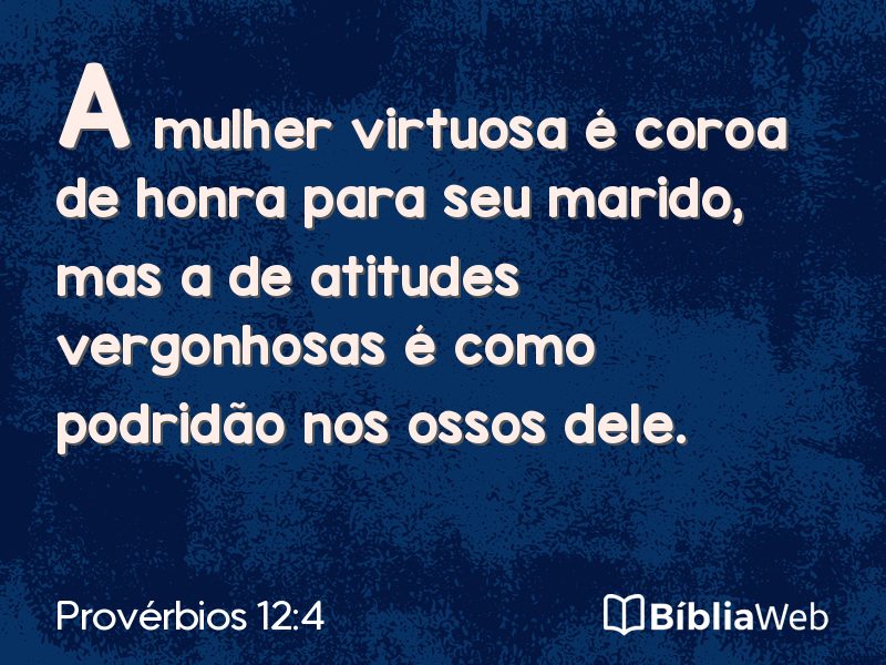 Provérbios 12:4 em imagem para compartilhar