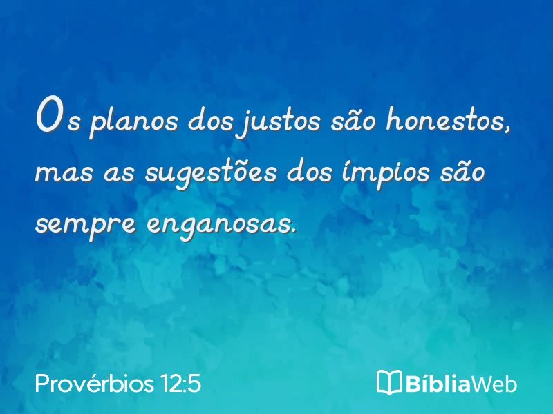 Provérbios 12:5 em imagem para compartilhar