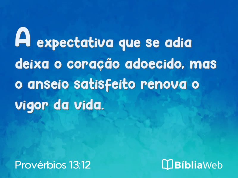 Provérbios 13:12 em imagem para compartilhar