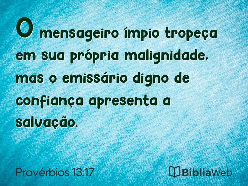Provérbios 13:17 em imagem para compartilhar