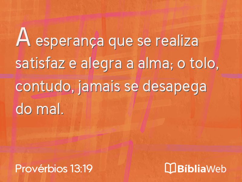 Provérbios 13:19 em imagem para compartilhar