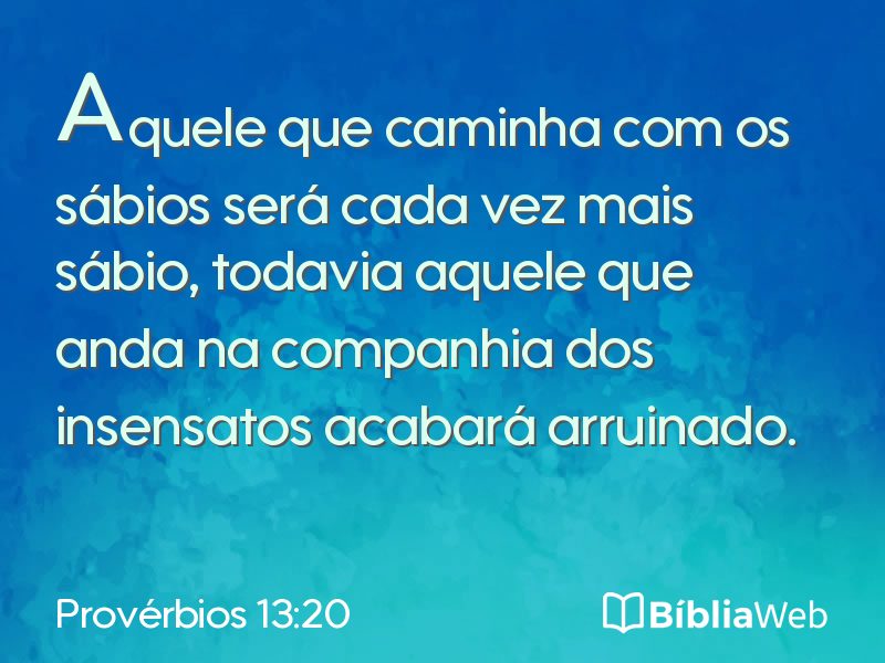 Provérbios 13:20 em imagem para compartilhar