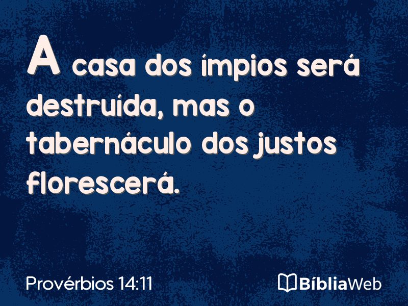 Provérbios 14:11 em imagem para compartilhar