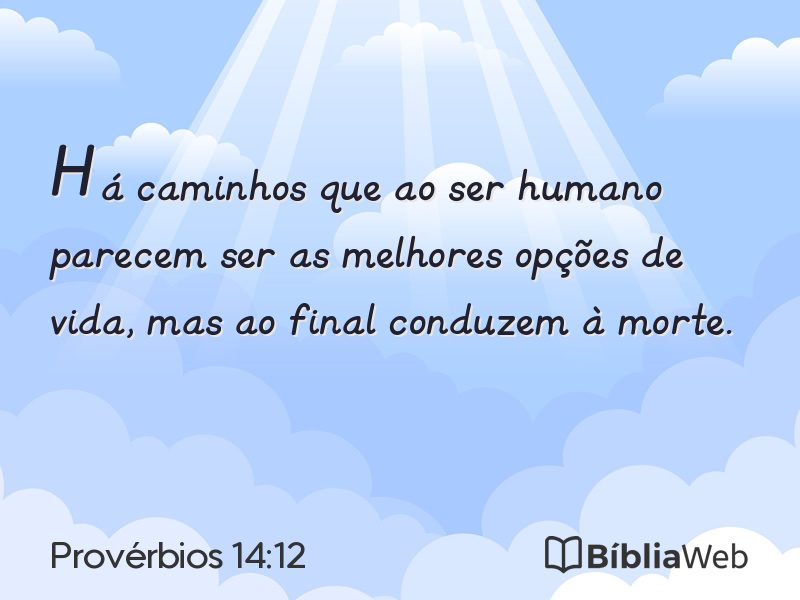 Provérbios 14:12 em imagem para compartilhar