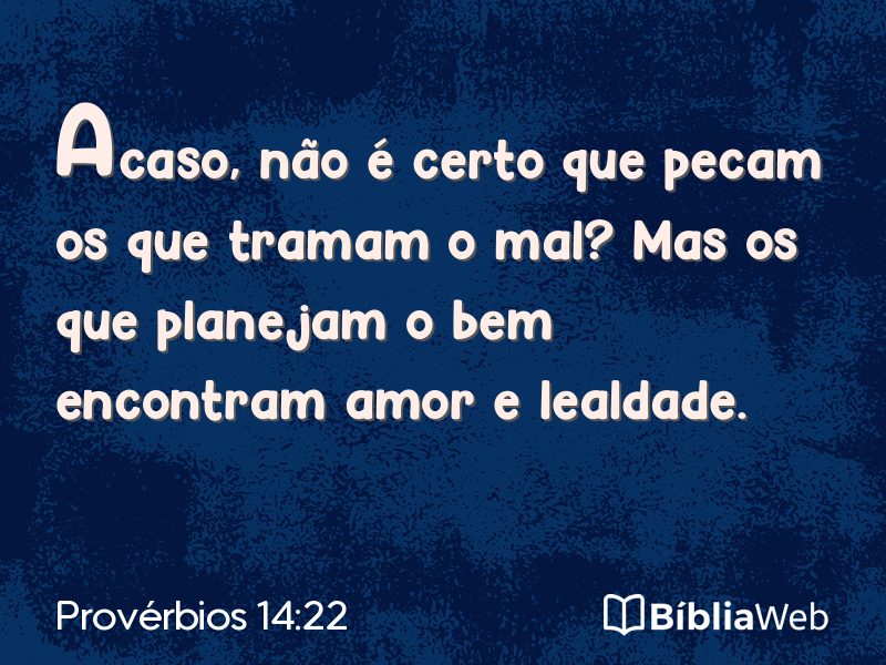 Provérbios 14:22 em imagem para compartilhar