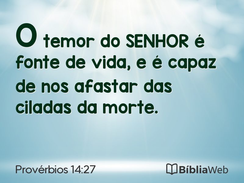 Provérbios 14:27 em imagem para compartilhar