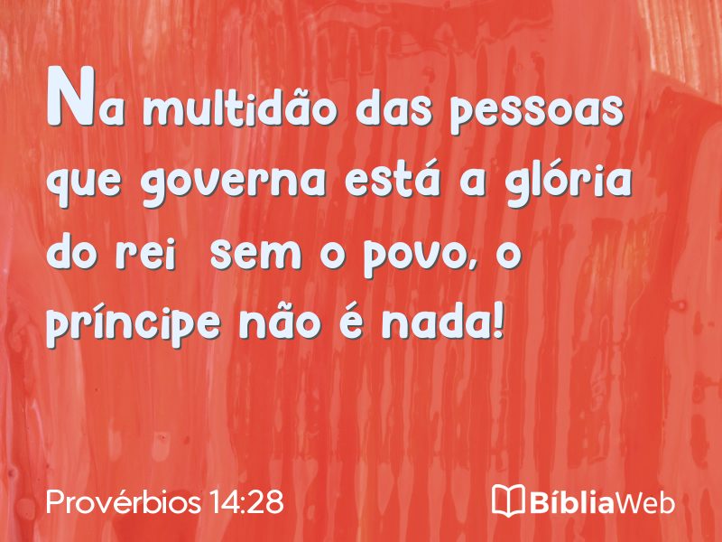 Provérbios 14:28 em imagem para compartilhar