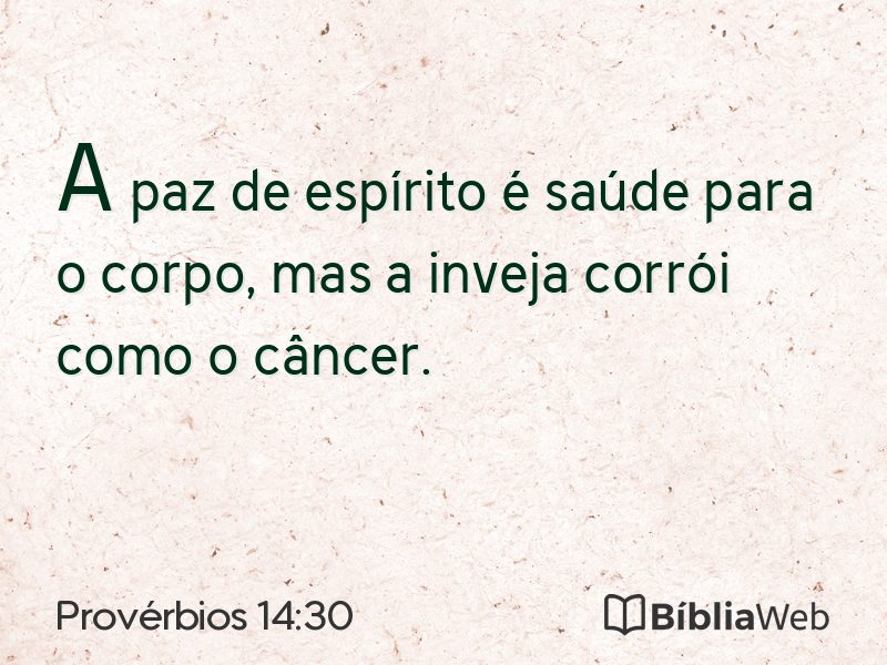Provérbios 14:30 em imagem para compartilhar