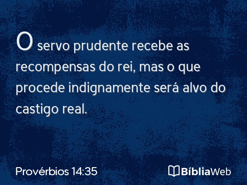 Provérbios 14:35 em imagem para compartilhar