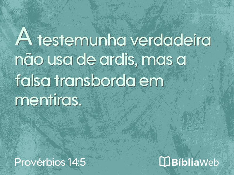 Provérbios 14:5 em imagem para compartilhar