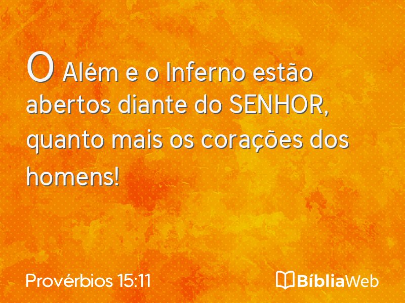 Provérbios 15:11 em imagem para compartilhar