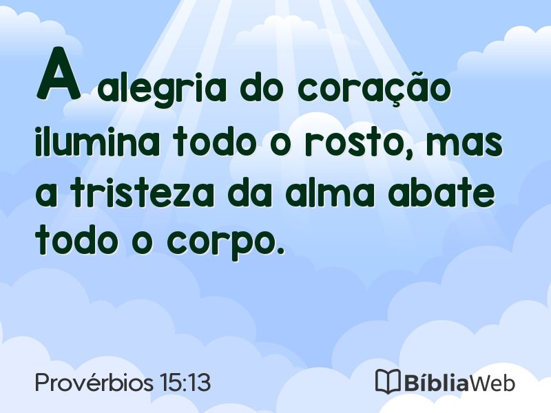 Provérbios 15:13 em imagem para compartilhar