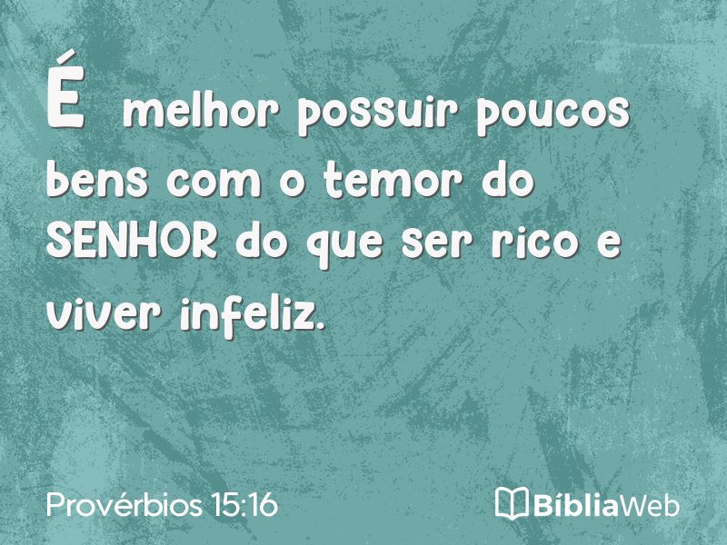 Provérbios 15:16 em imagem para compartilhar
