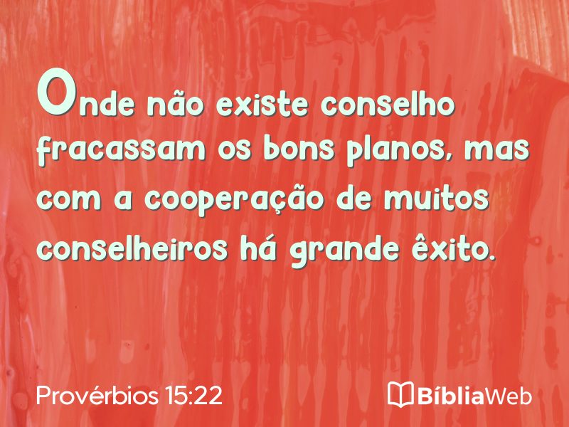 Provérbios 15:22 em imagem para compartilhar