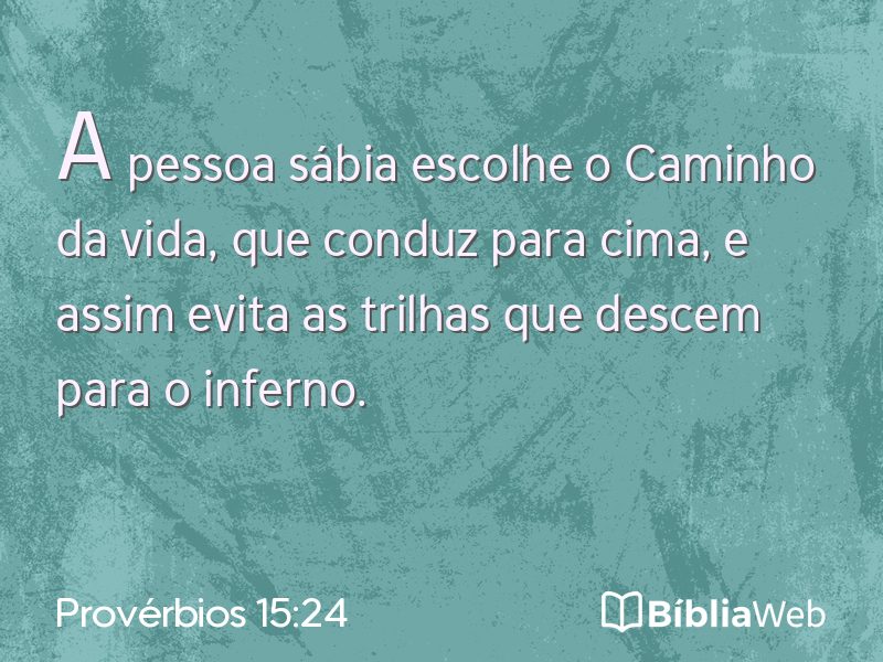 Provérbios 15:24 em imagem para compartilhar