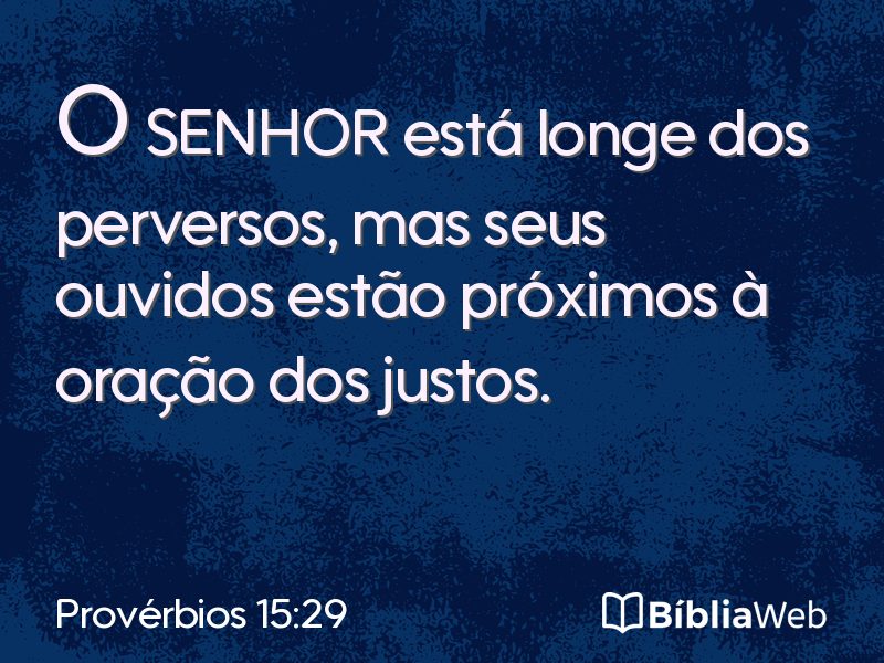 Provérbios 15:29 em imagem para compartilhar