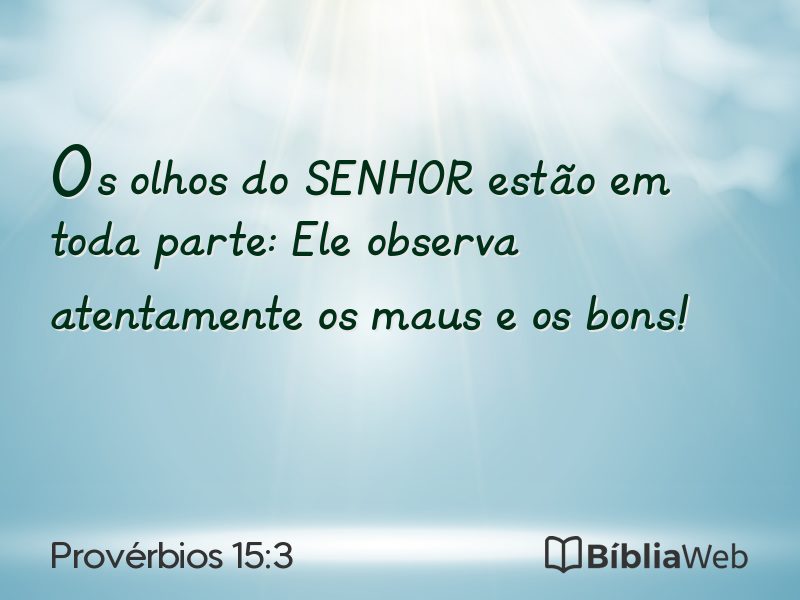 Provérbios 15:3 em imagem para compartilhar