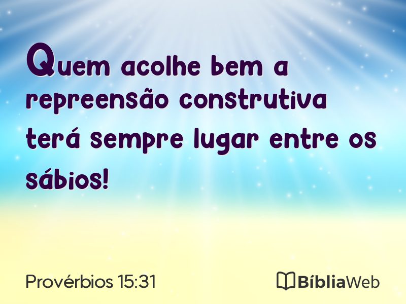 Provérbios 15:31 em imagem para compartilhar