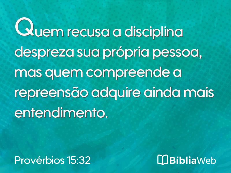 Provérbios 15:32 em imagem para compartilhar