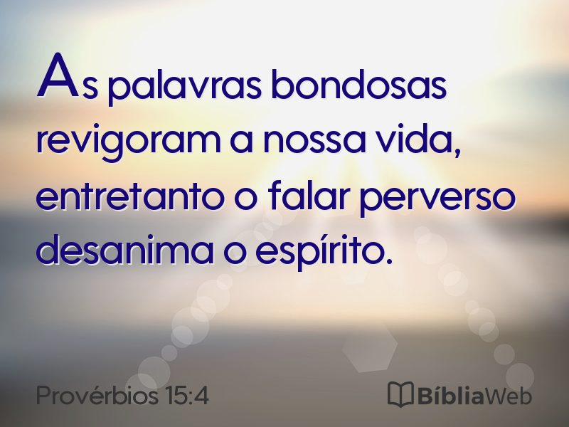 Provérbios 15:4 em imagem para compartilhar