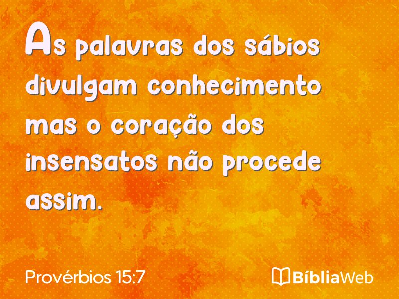 Provérbios 15:7 em imagem para compartilhar
