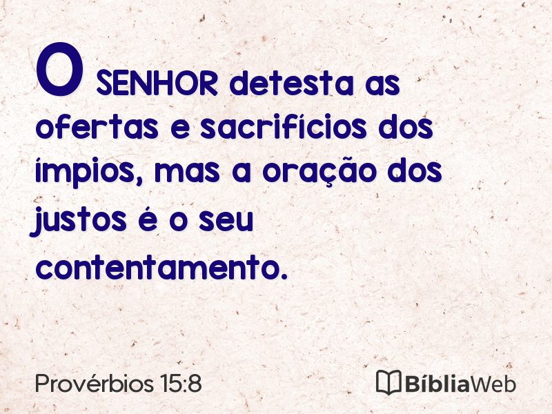 Provérbios 15:8 em imagem para compartilhar