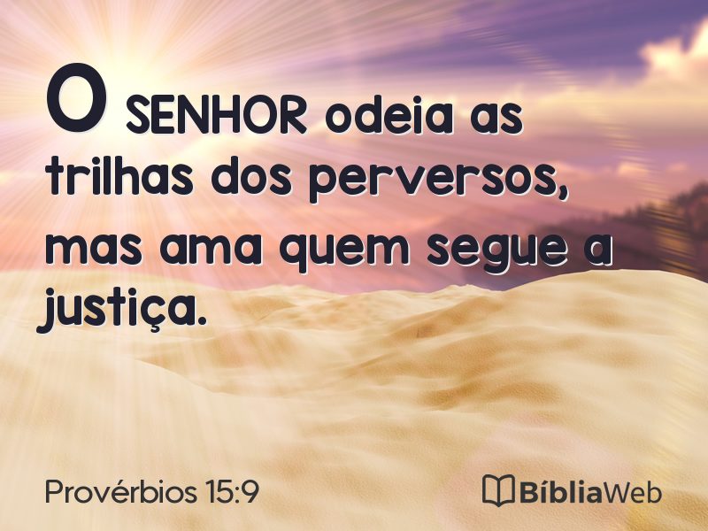 Provérbios 15:9 em imagem para compartilhar