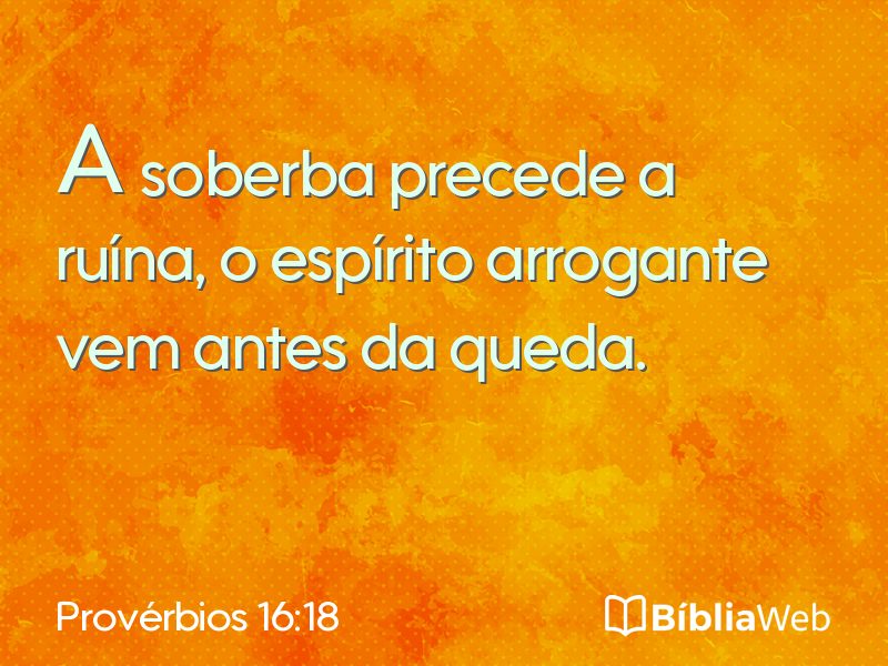 Provérbios 16:18 em imagem para compartilhar