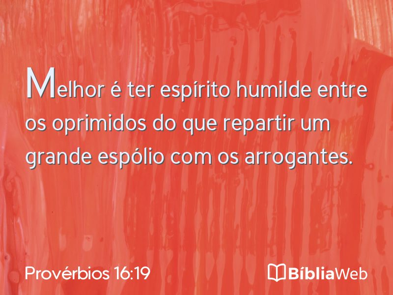 Provérbios 16:19 em imagem para compartilhar