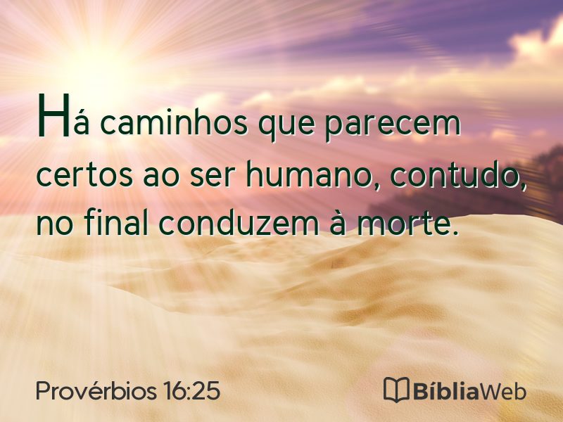 Provérbios 16:25 em imagem para compartilhar