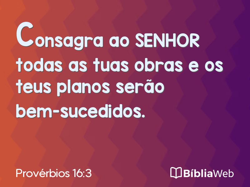 Provérbios 16:3 em imagem para compartilhar