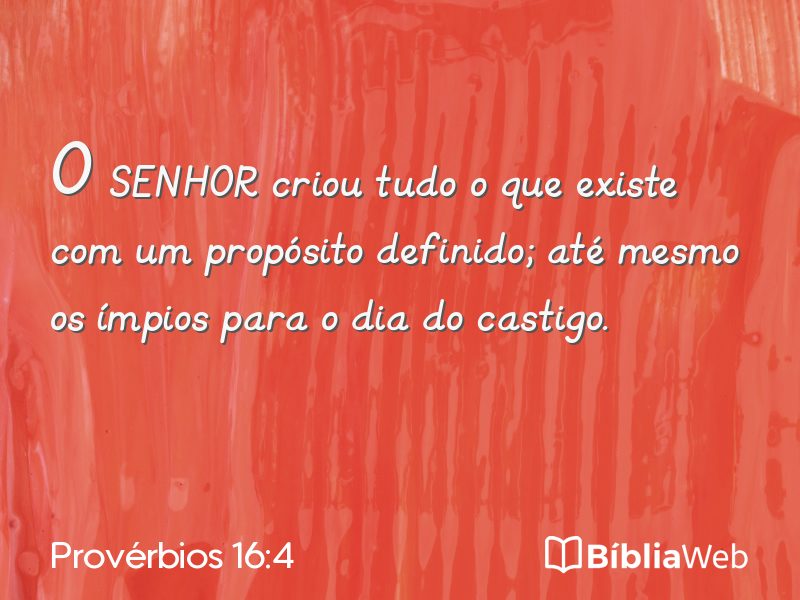 Provérbios 16:4 em imagem para compartilhar