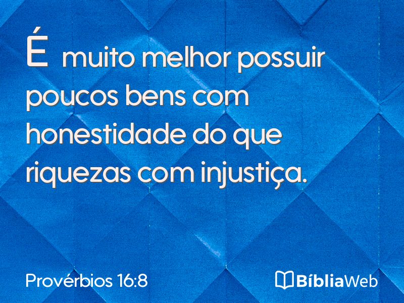 Provérbios 16:8 em imagem para compartilhar