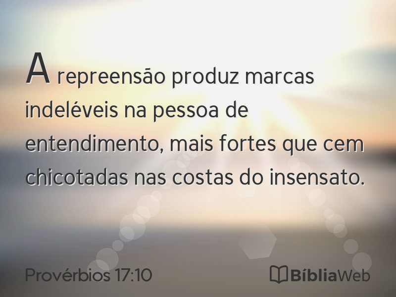 Provérbios 17:10 em imagem para compartilhar
