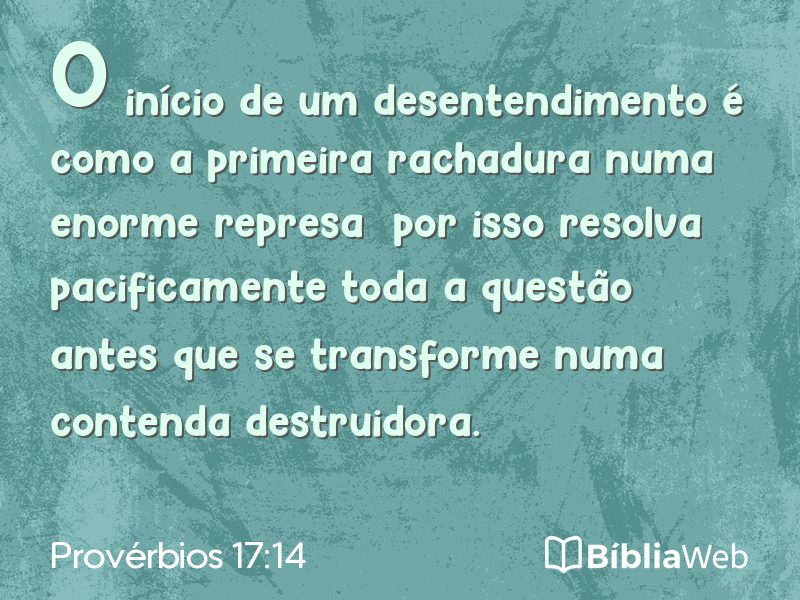 Provérbios 17:14 em imagem para compartilhar