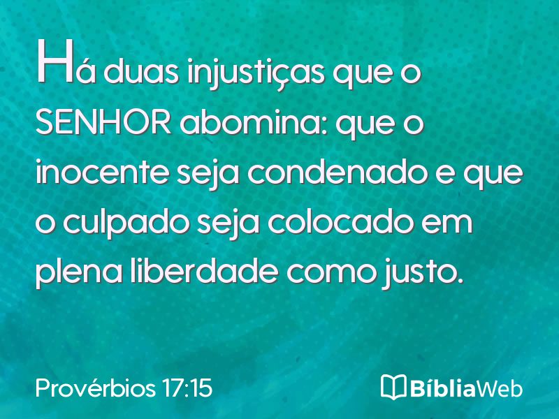 Provérbios 17:15 em imagem para compartilhar