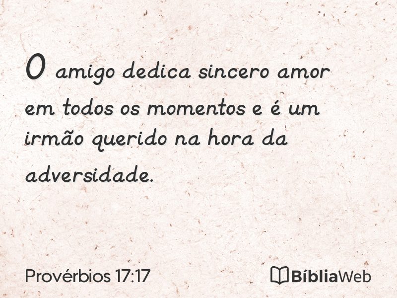 Provérbios 17:17 em imagem para compartilhar