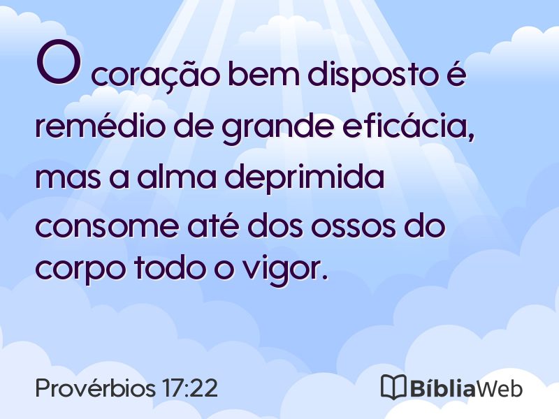 Provérbios 17:22 em imagem para compartilhar