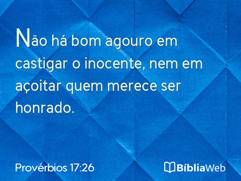 Provérbios 17:26 em imagem para compartilhar