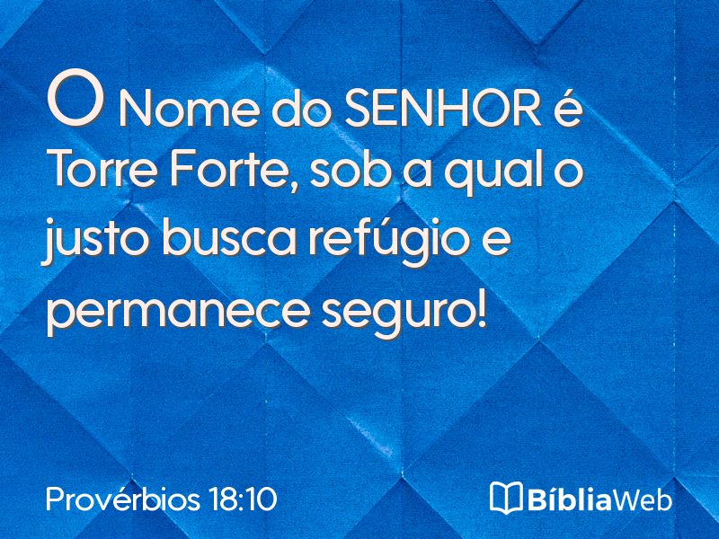 Provérbios 18:10 em imagem para compartilhar