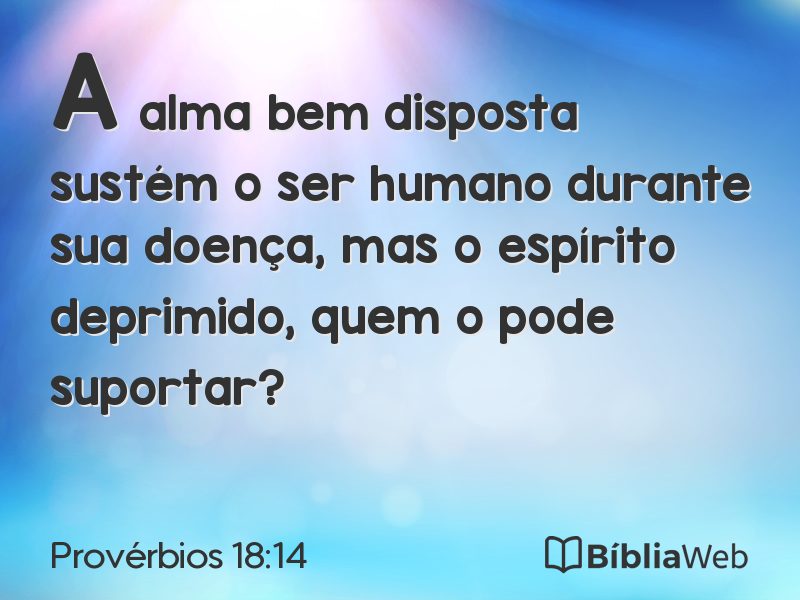 Provérbios 18:14 em imagem para compartilhar