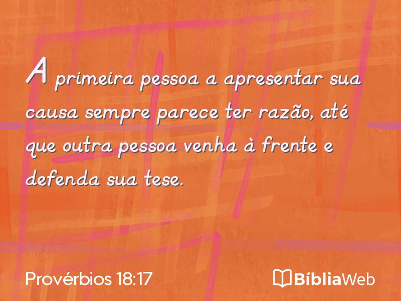 Provérbios 18:17 em imagem para compartilhar