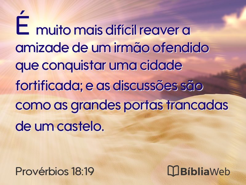 Provérbios 18:19 em imagem para compartilhar