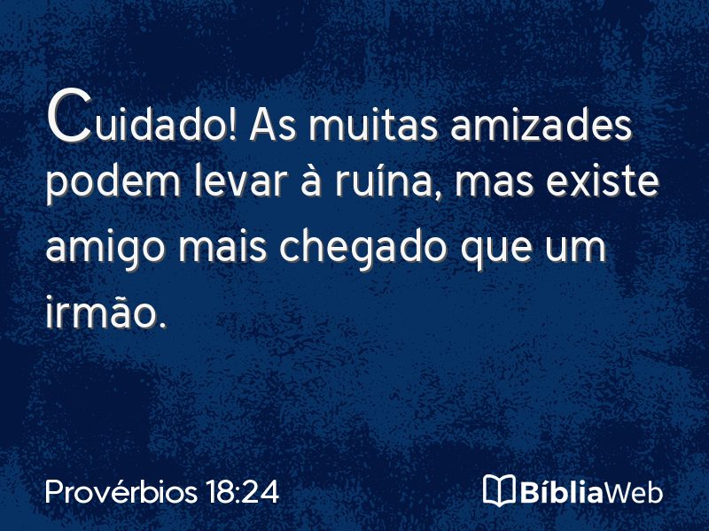 Provérbios 18:24 em imagem para compartilhar
