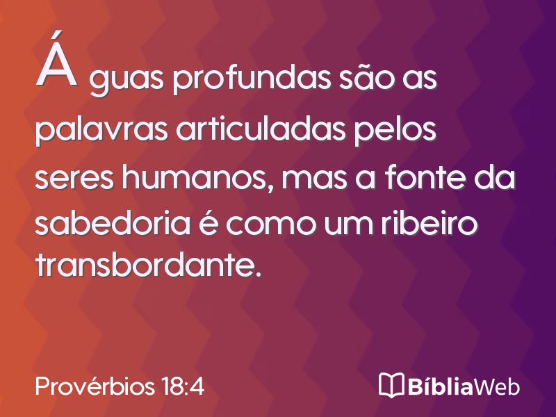Provérbios 18:4 em imagem para compartilhar