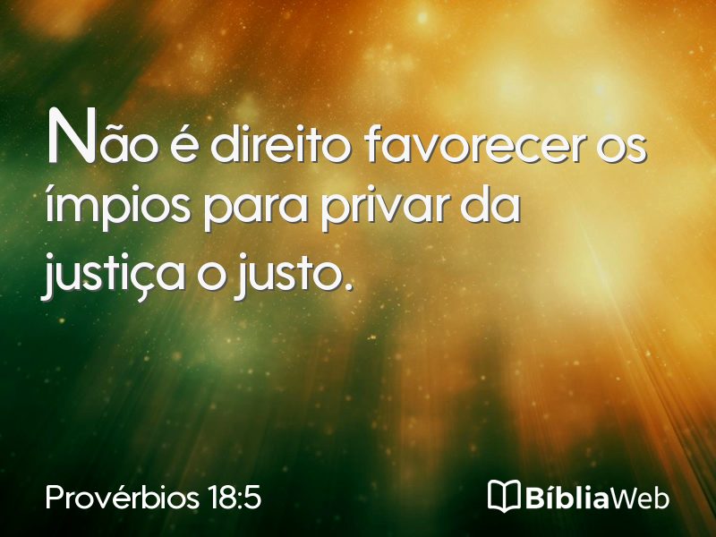 Provérbios 18:5 em imagem para compartilhar