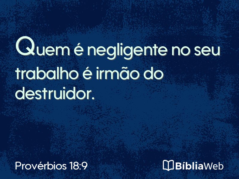 Provérbios 18:9 em imagem para compartilhar