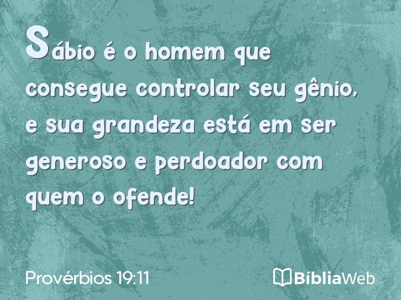 Provérbios 19:11 em imagem para compartilhar